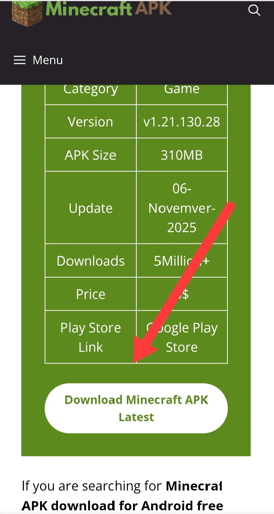 mineapkpro12 Minecraft APK Download Free